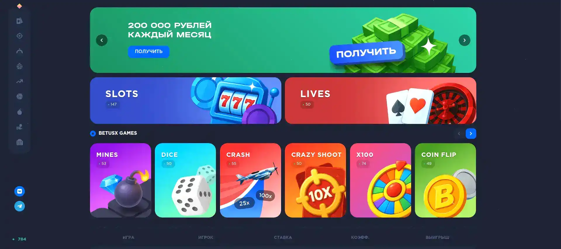 Болливуд казино официальный сайт — игровой зал